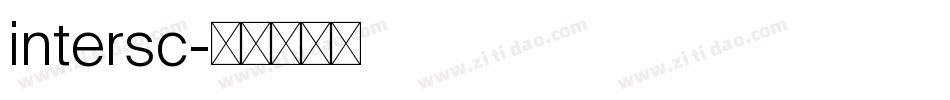 intersc字体转换
