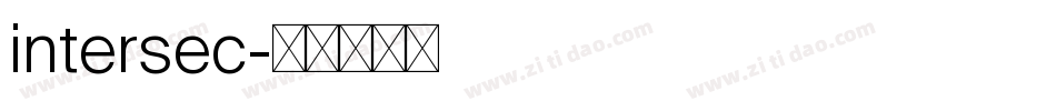 intersec字体转换