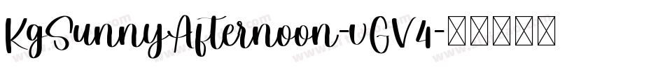 KgSunnyAfternoon-vGV4字体转换