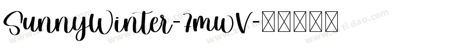 SunnyWinter-7mwV字体转换