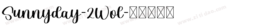 Sunnyday-2Wol字体转换