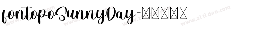 fontopoSunnyDay字体转换