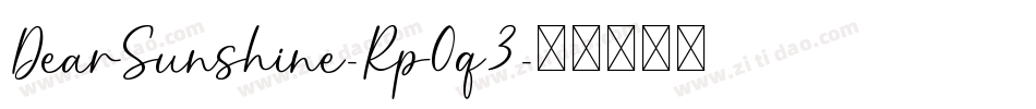 DearSunshine-Rp0q3字体转换