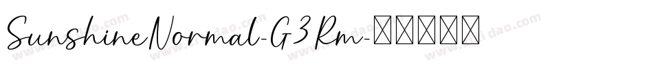 SunshineNormal-G3Rm字体转换