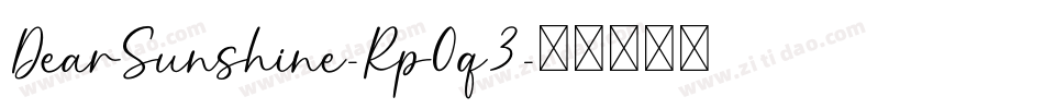 DearSunshine-Rp0q3字体转换