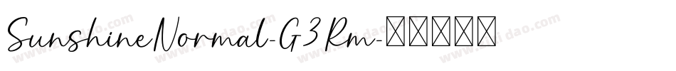 SunshineNormal-G3Rm字体转换