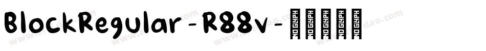 BlockRegular-R88v字体转换