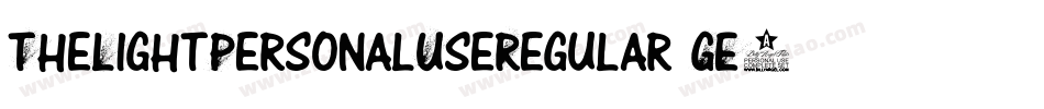 TheLightPersonalUseRegular-GE8O字体转换