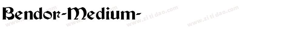 Bendor-Medium字体转换
