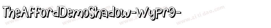 TheAffordDemoShadow-Wypr9字体转换
