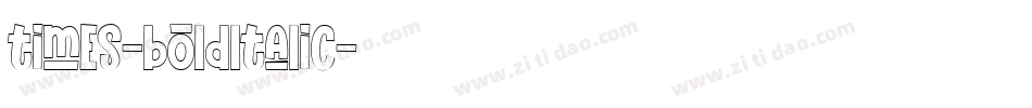 times-boldltalic字体转换