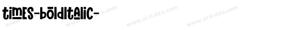 times-boldltalic字体转换