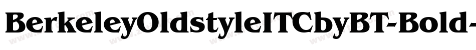 BerkeleyOldstyleITCbyBT-Bold字体转换