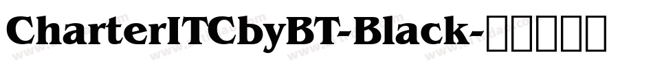 CharterITCbyBT-Black字体转换