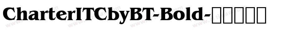 CharterITCbyBT-Bold字体转换