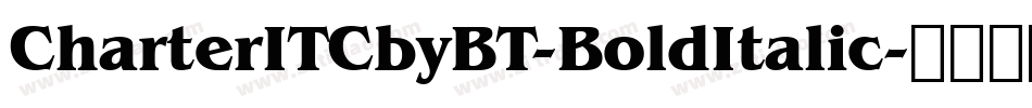 CharterITCbyBT-BoldItalic字体转换