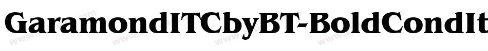 GaramondITCbyBT-BoldCondItalic字体转换