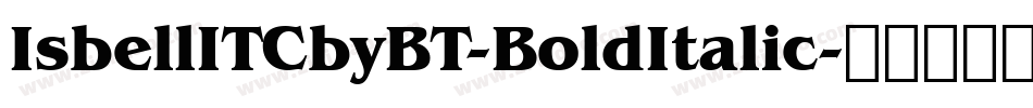 IsbellITCbyBT-BoldItalic字体转换