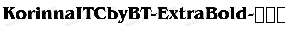 KorinnaITCbyBT-ExtraBold字体转换