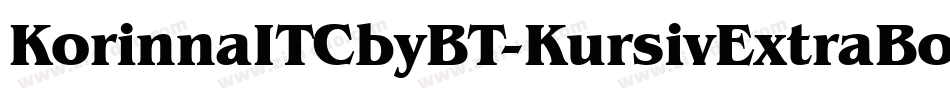 KorinnaITCbyBT-KursivExtraBold字体转换
