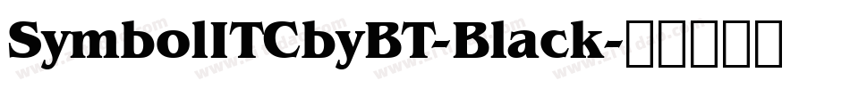 SymbolITCbyBT-Black字体转换