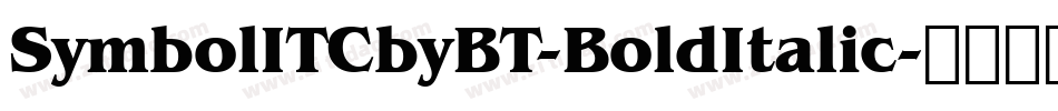 SymbolITCbyBT-BoldItalic字体转换