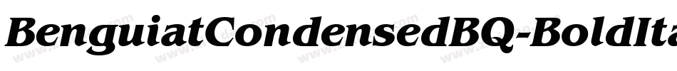 BenguiatCondensedBQ-BoldItalic字体转换