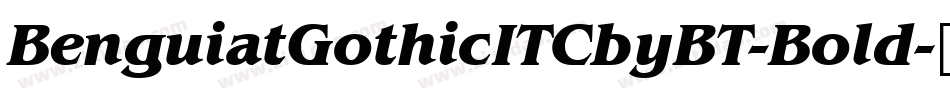 BenguiatGothicITCbyBT-Bold字体转换