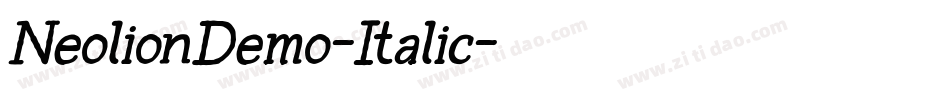 NeolionDemo-Italic字体转换