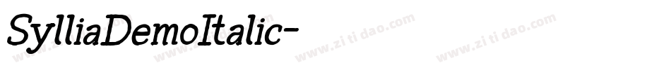 SylliaDemoItalic字体转换