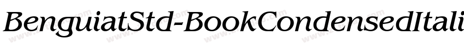 BenguiatStd-BookCondensedItalic字体转换