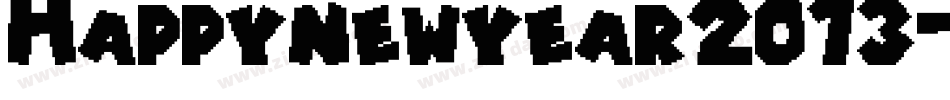 Happynewyear2013-q84q字体转换