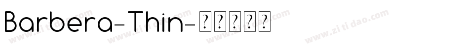 Barbera-Thin字体转换