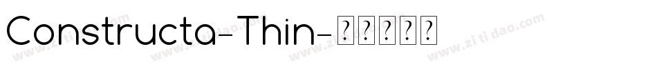 Constructa-Thin字体转换