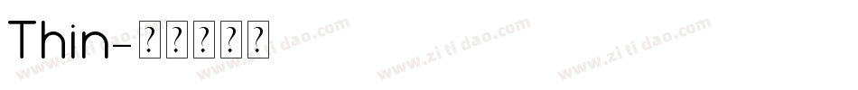 Thin字体转换