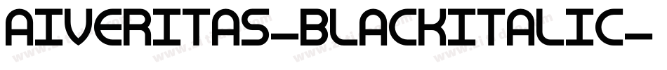 AIVeritas-BlackItalic字体转换