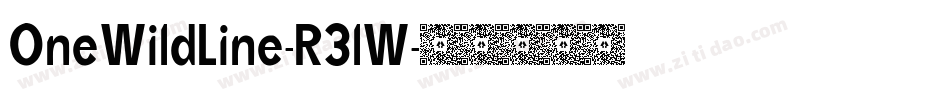 OneWildLine-R3lW字体转换