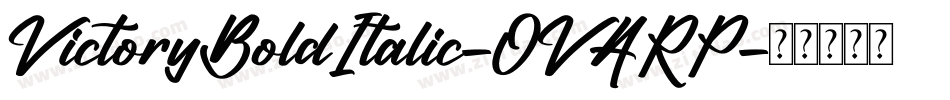 VictoryBoldItalic-OVARP字体转换