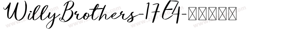 WillyBrothers-17E4字体转换