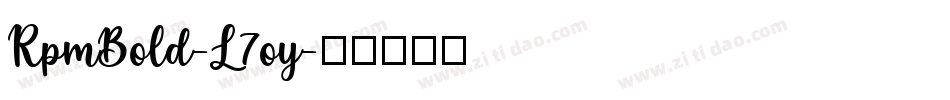 RpmBold-L7oy字体转换