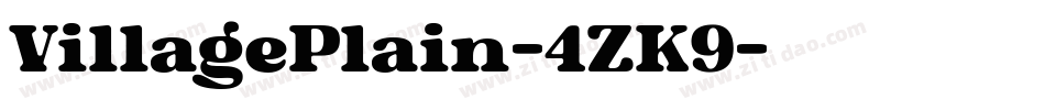 VillagePlain-4ZK9字体转换