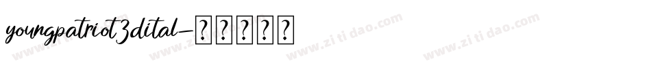 youngpatriot3dital字体转换