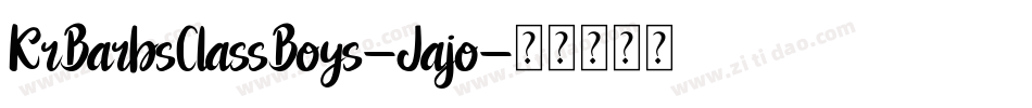 KrBarbsClassBoys-Jajo字体转换