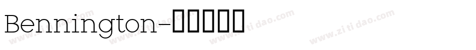 Bennington字体转换