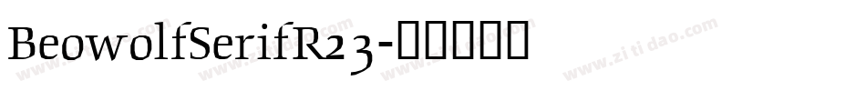 BeowolfSerifR23字体转换
