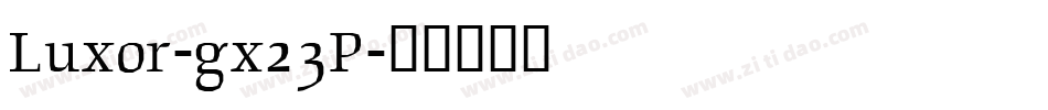 Luxor-gx23P字体转换