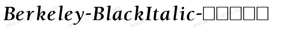Berkeley-BlackItalic字体转换