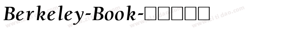 Berkeley-Book字体转换