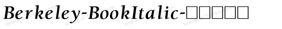 Berkeley-BookItalic字体转换