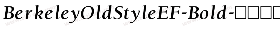 BerkeleyOldStyleEF-Bold字体转换
